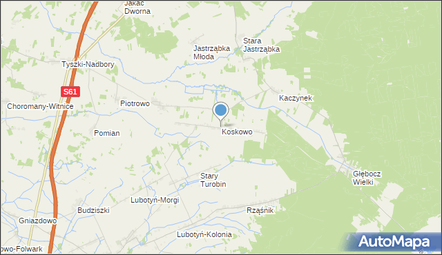 mapa Koskowo, Koskowo na mapie Targeo